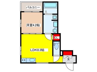 Muses花園本町の物件間取画像